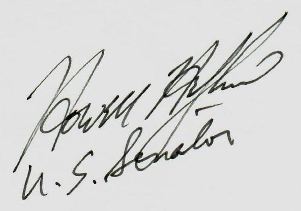 “Alabama Senator” Howell Heflin Hand Signed 4X6 Card COA