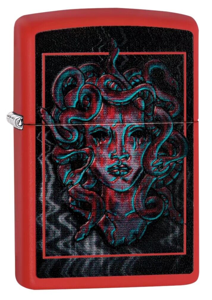 Zippo Medusa Red Matte Windproof Lighter, 233-081186