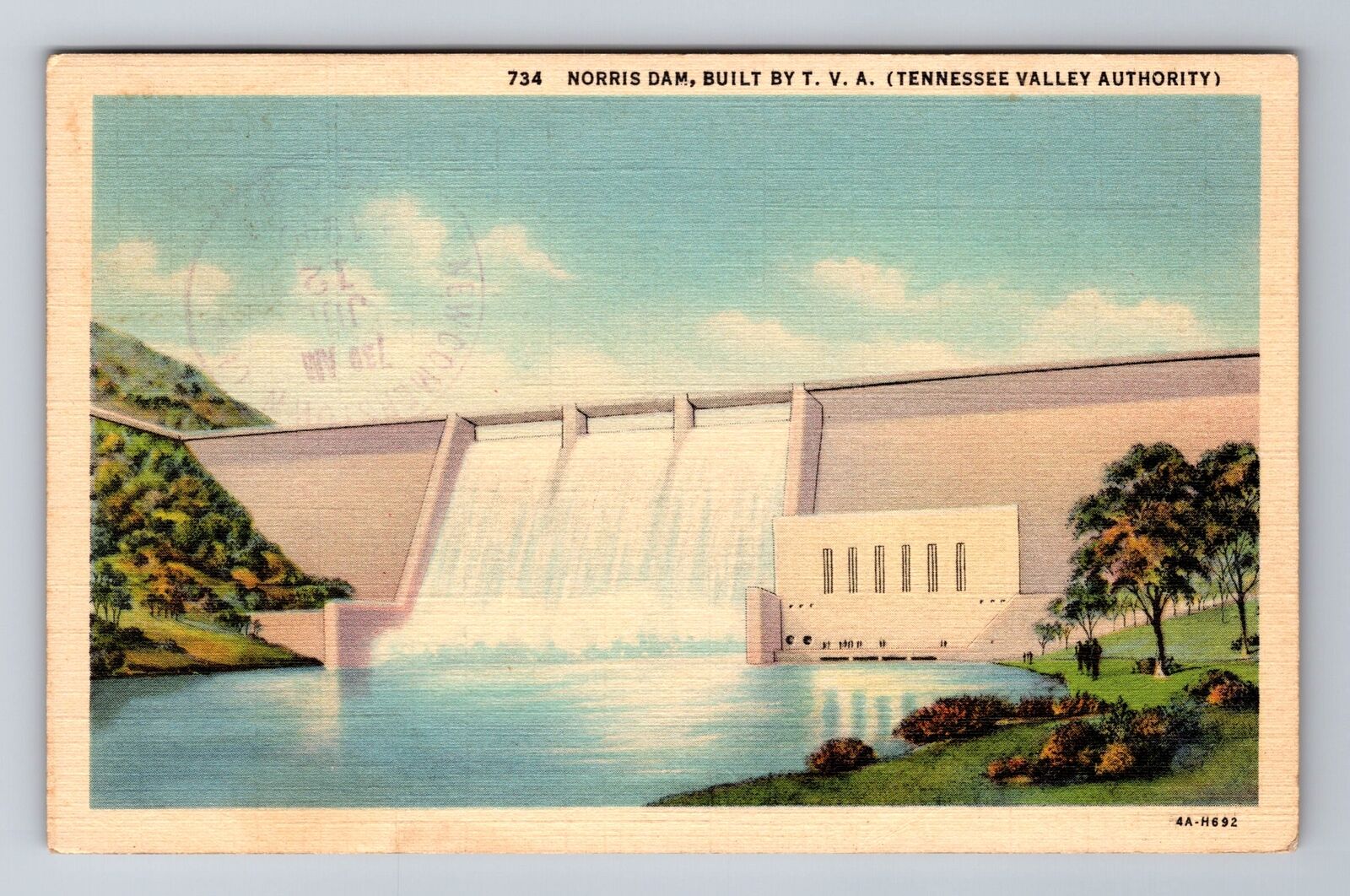Coal Creek TN-Tennessee, Norris Dam, Clinch River, Cove Creek, Vintage Postcard