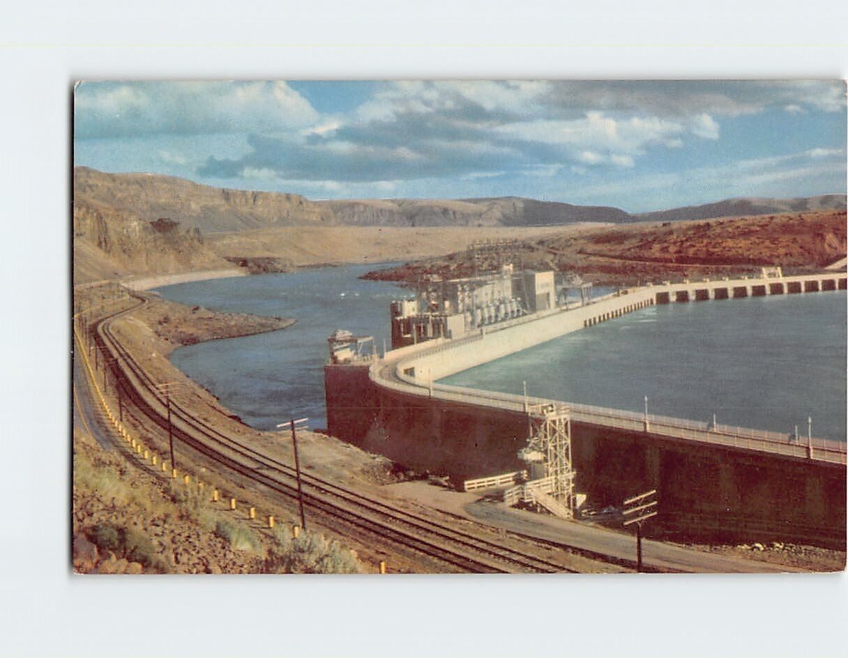 Postcard Rock Island Dam, Washington