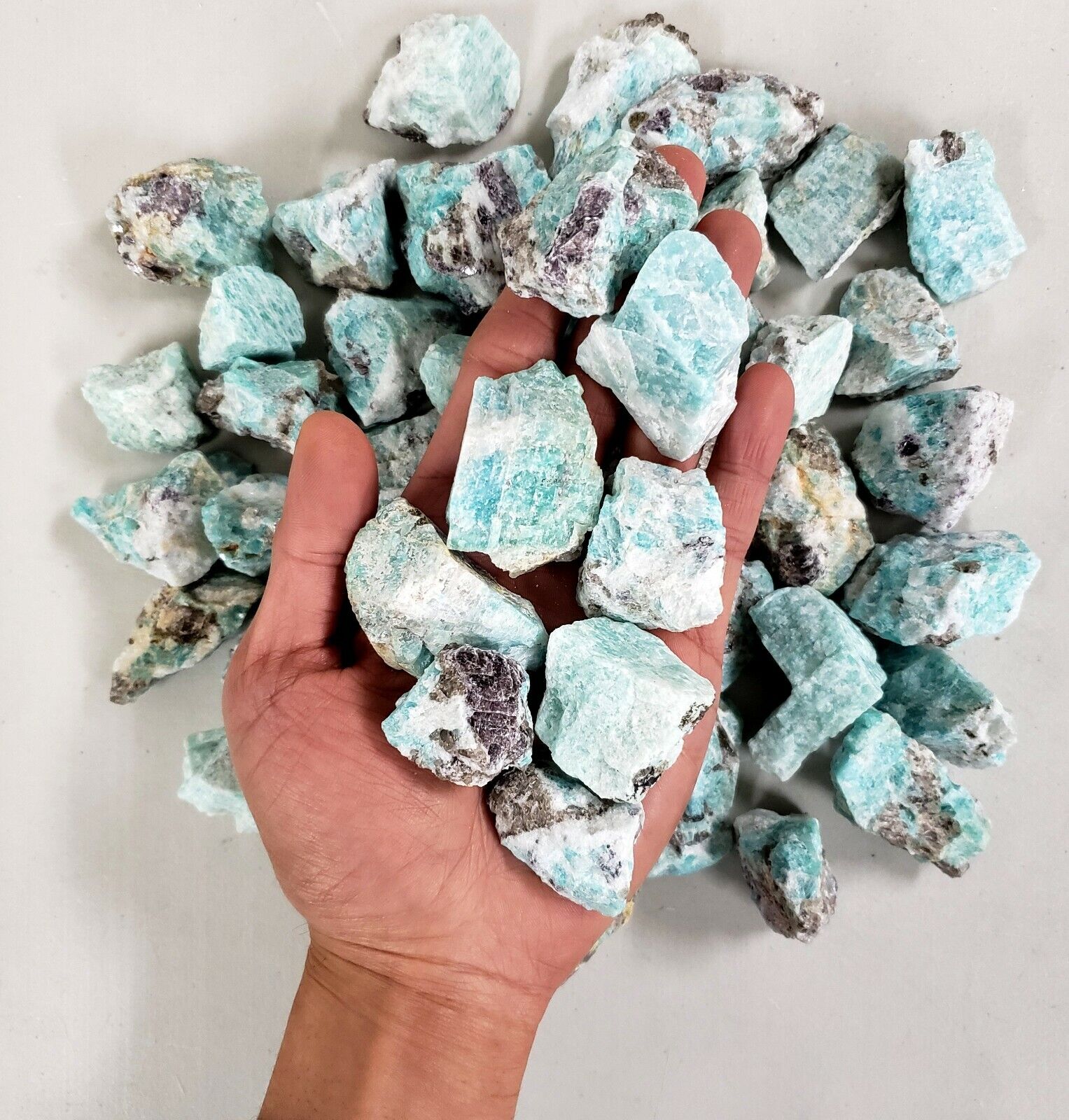 Raw Amazonite Crystal - Bulk Wholesale Rough Stones - Amazonite Gemstone Brazil