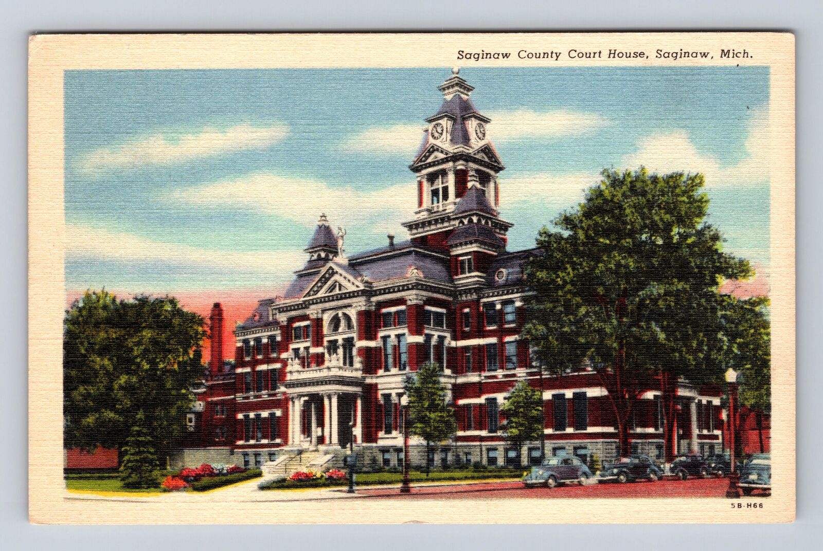 Saginaw MI-Michigan, Saginaw County Court House, Antique, Vintage Postcard