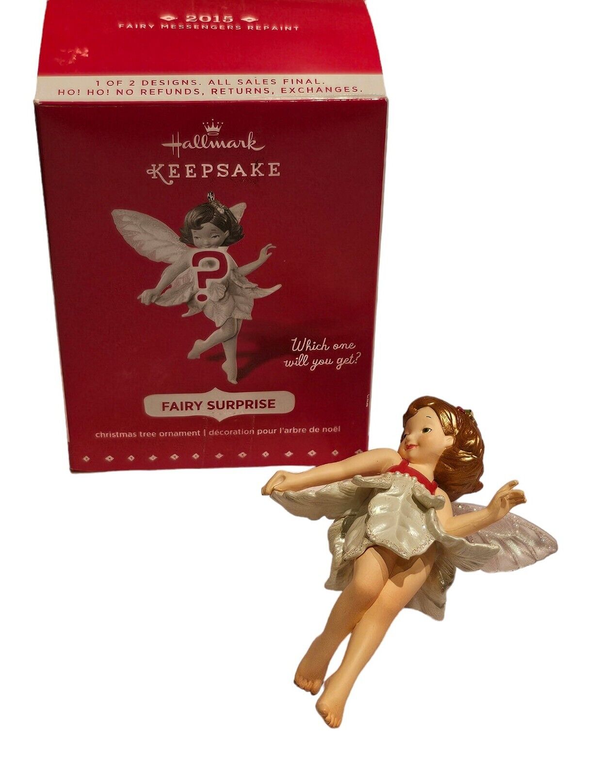 2015 Hallmark Fairy Surprise Red Fairy Messengers Series Christmas Ornament