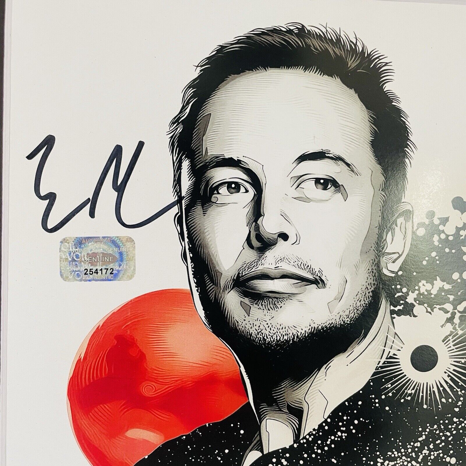 ⭐️ COA Elon Musk Hand Signed Tesla Automotive Autograph Signature