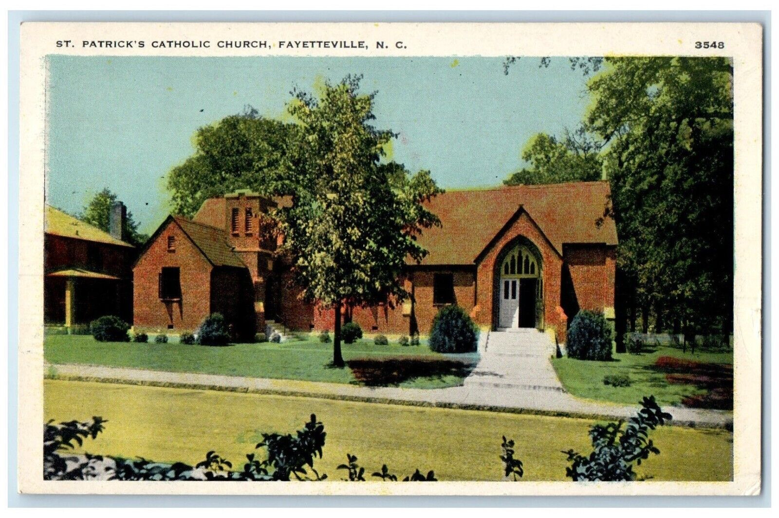 1945 St. Patrick\'s Catholic Church Fayetteville North Carolina Vintage Postcard