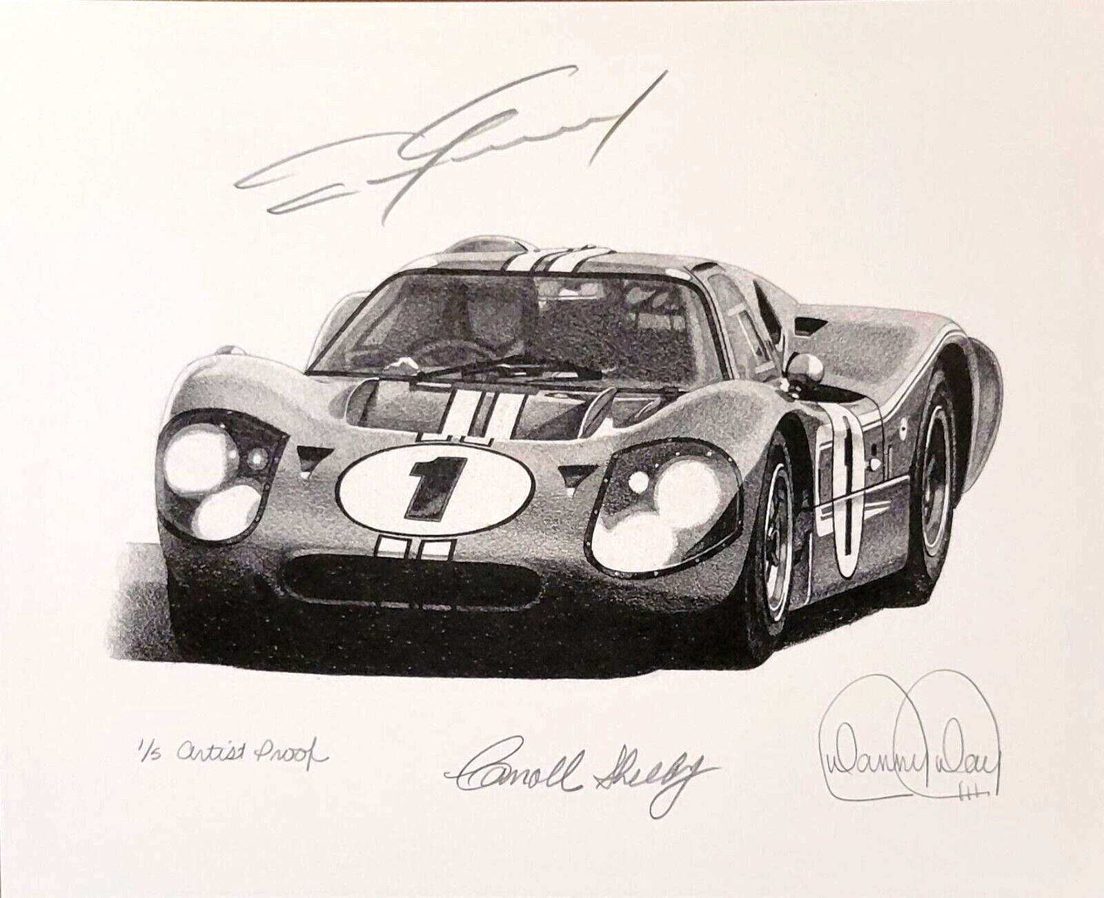 Ford GT 40 LeMans Autographed by Dan Gurney and Carroll Shelby A/P 1/5