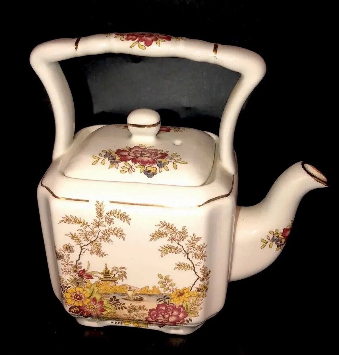 Adorable Vintage Teapot Tea Pot Ceramic Asian Nice