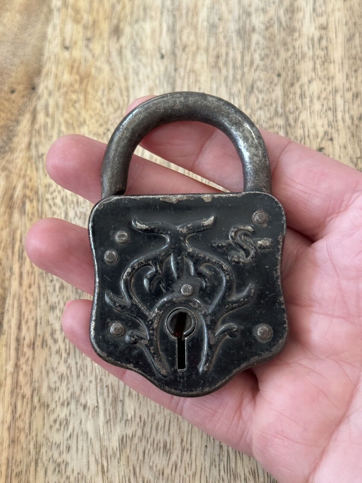 Vintage Antique Old Slaymaker Brass Padlock No Key