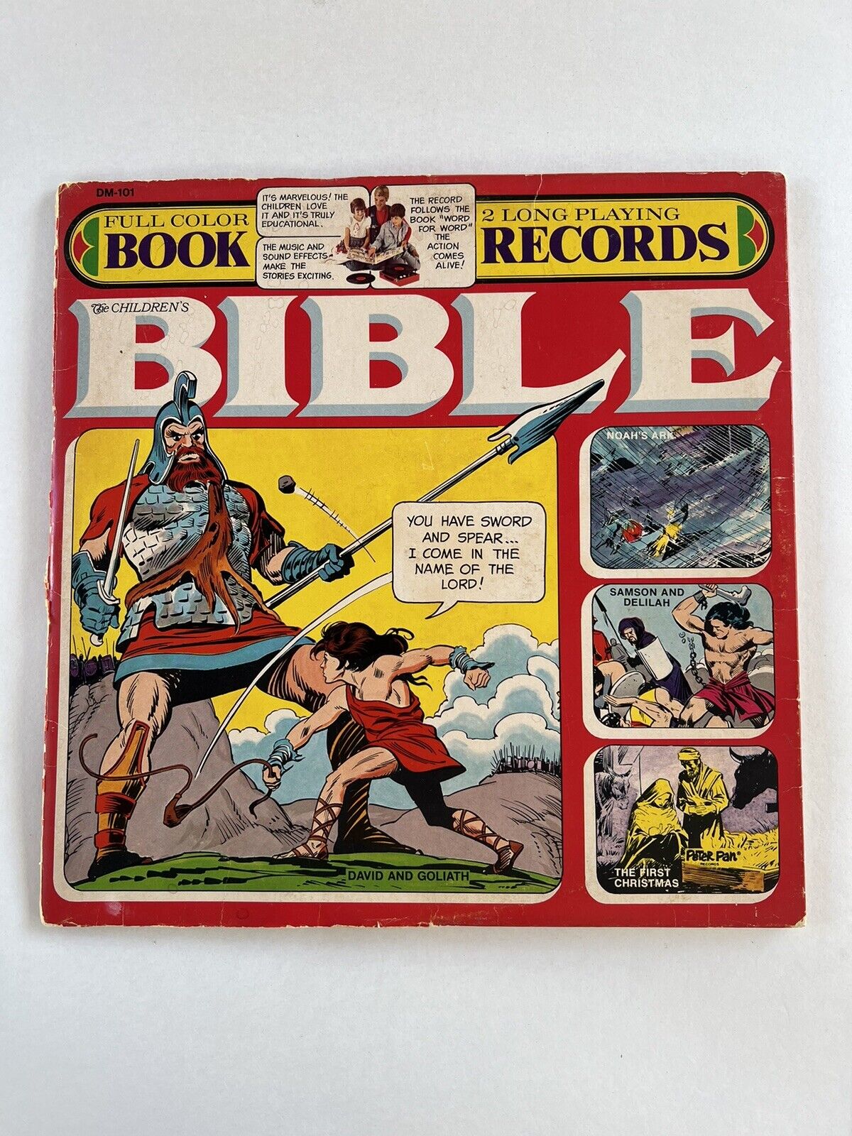 The Children’s Bible 2 LP Records & Book 1974 Peter Pan Records Verse Danmar USA