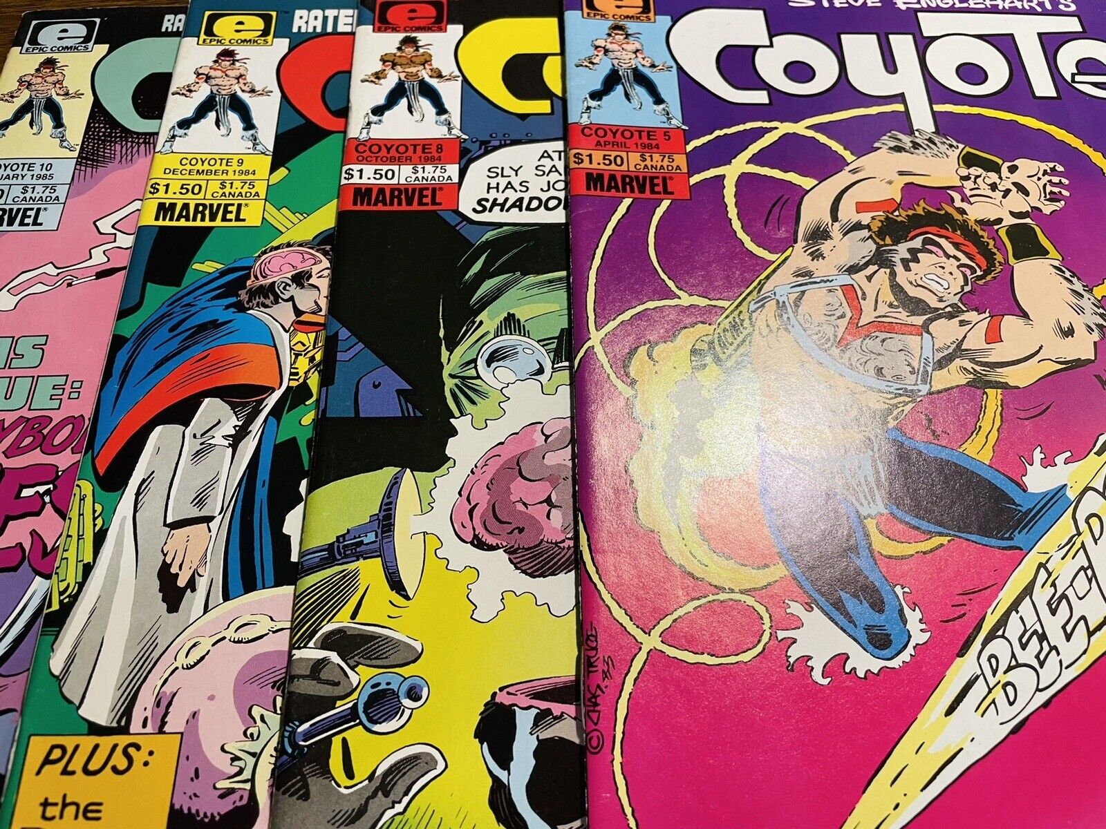 🟣 COYOTE #5,8,9,10 (1985), Epic/Marvel Comics 🟣