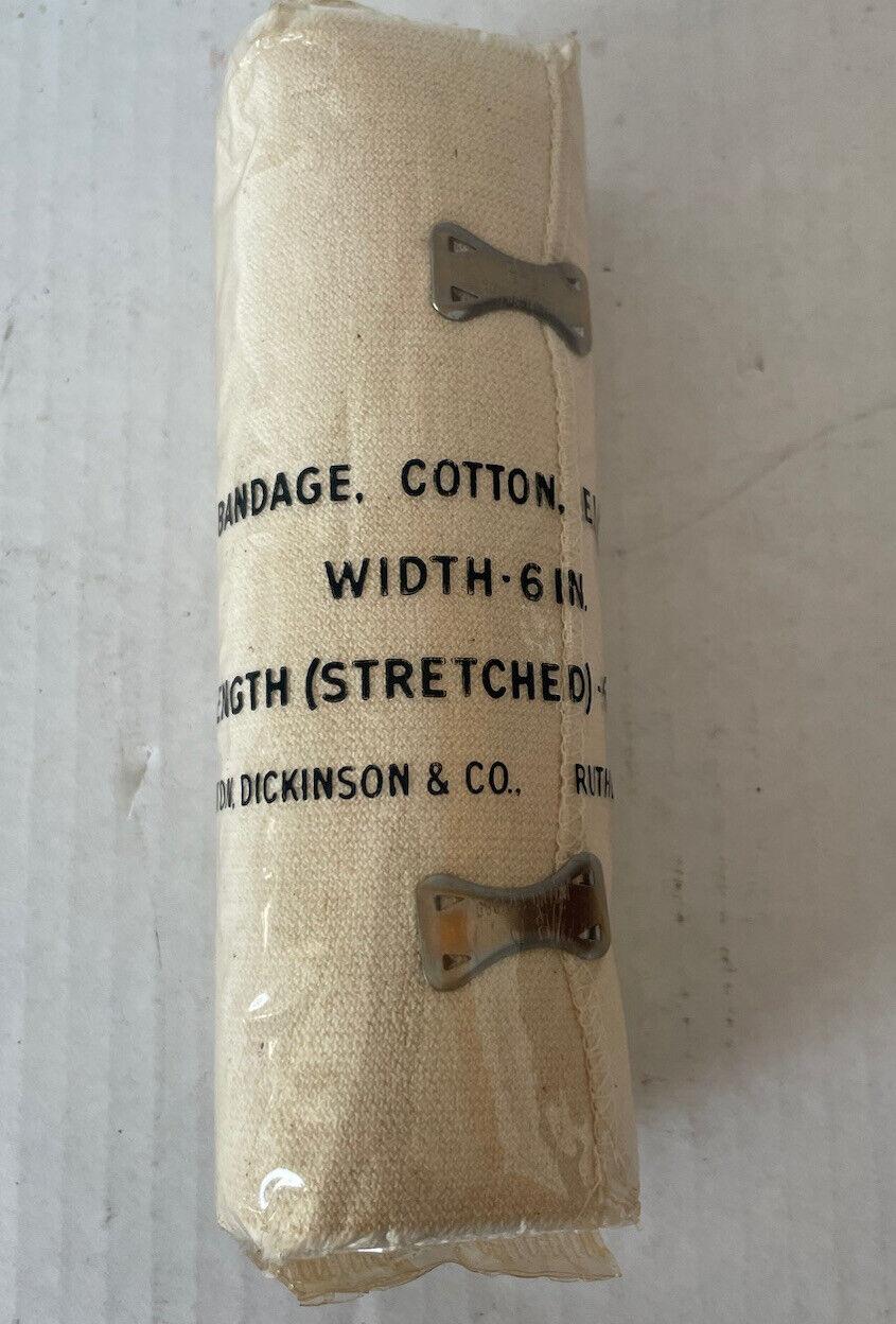 Vintage Becton Dickinson 6” X 5.5 Yards Elastic Cotton Bandage NJ *New/Sealed*