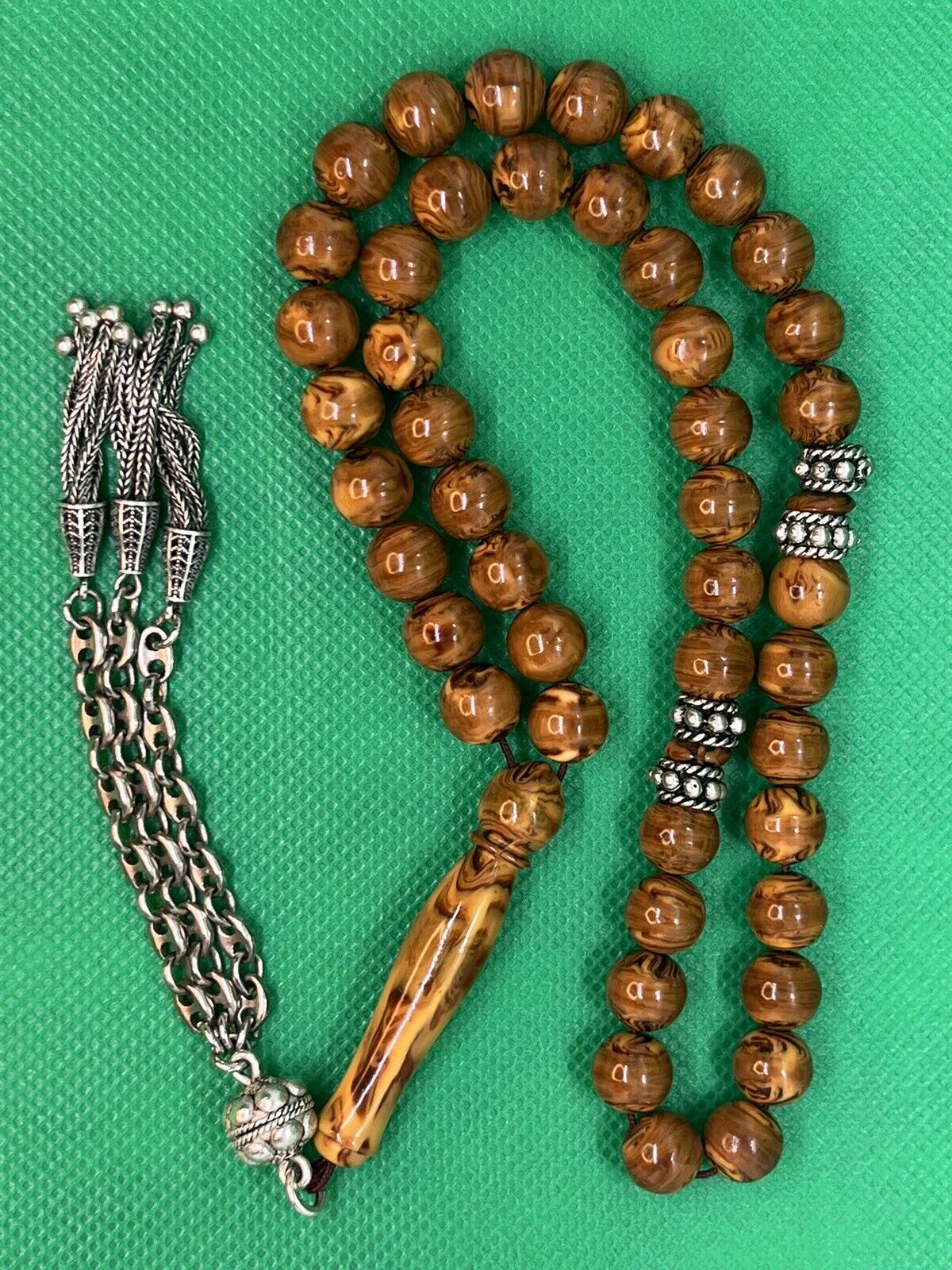 Old German bakelite Amber Rosary Bead