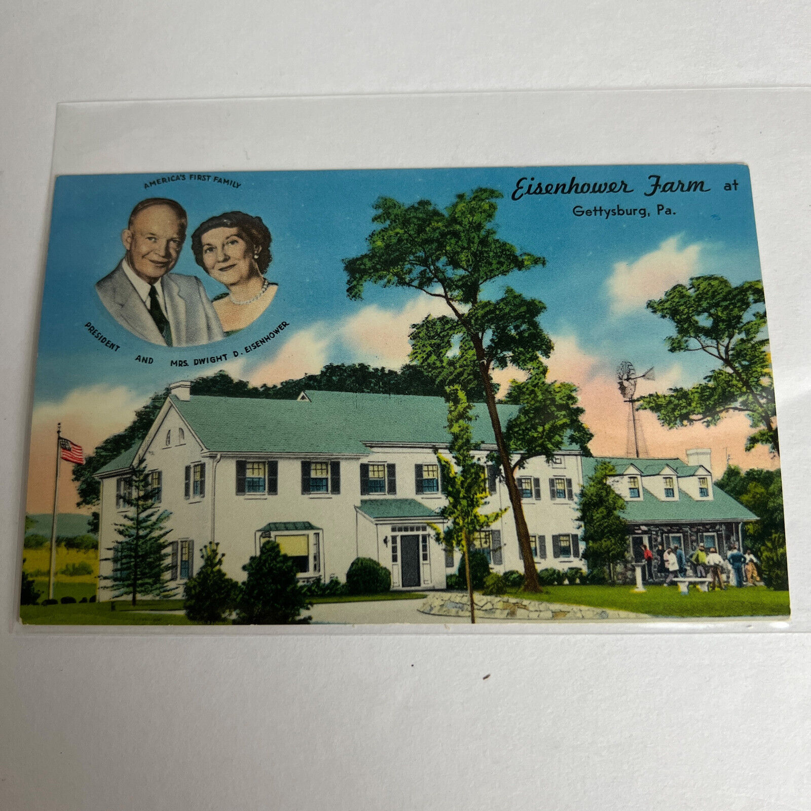 Eisenhower Farm Gettysburg Pennsylvania House Painting Postcard