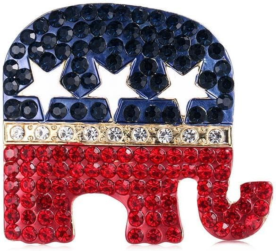 President Trump Brooch Pin Trump Rhinestone Lapel Pin Republican Party Elephant 
