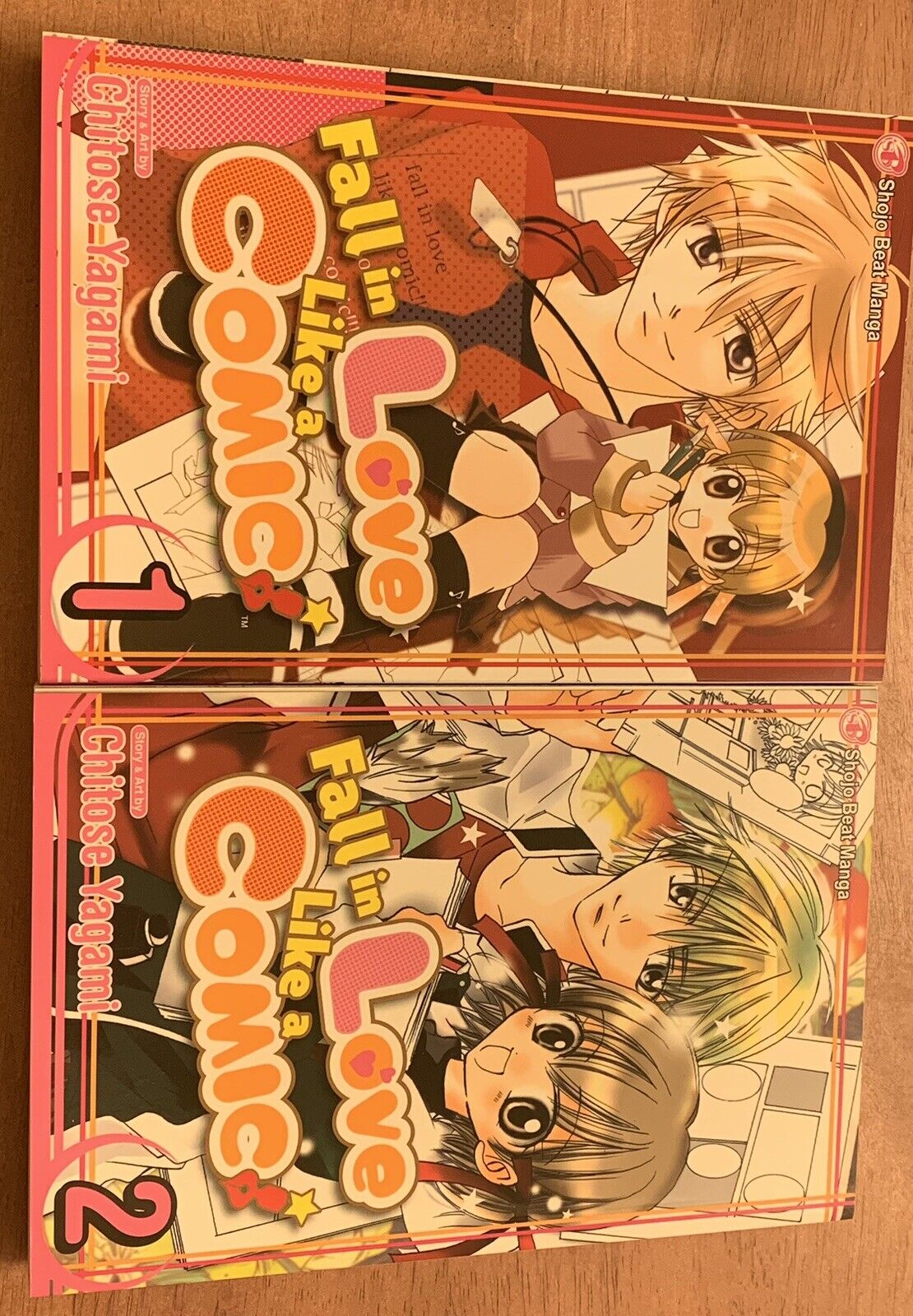 Fall in Love Like a Comic Manga 1 & 2 Book Lot Yagami English Shojo Romance