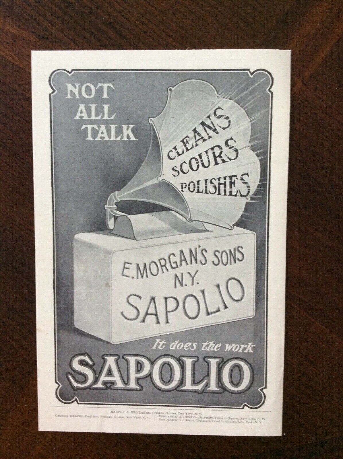 1908 vintage original ad Sapollo Cleaner fantastic condition 