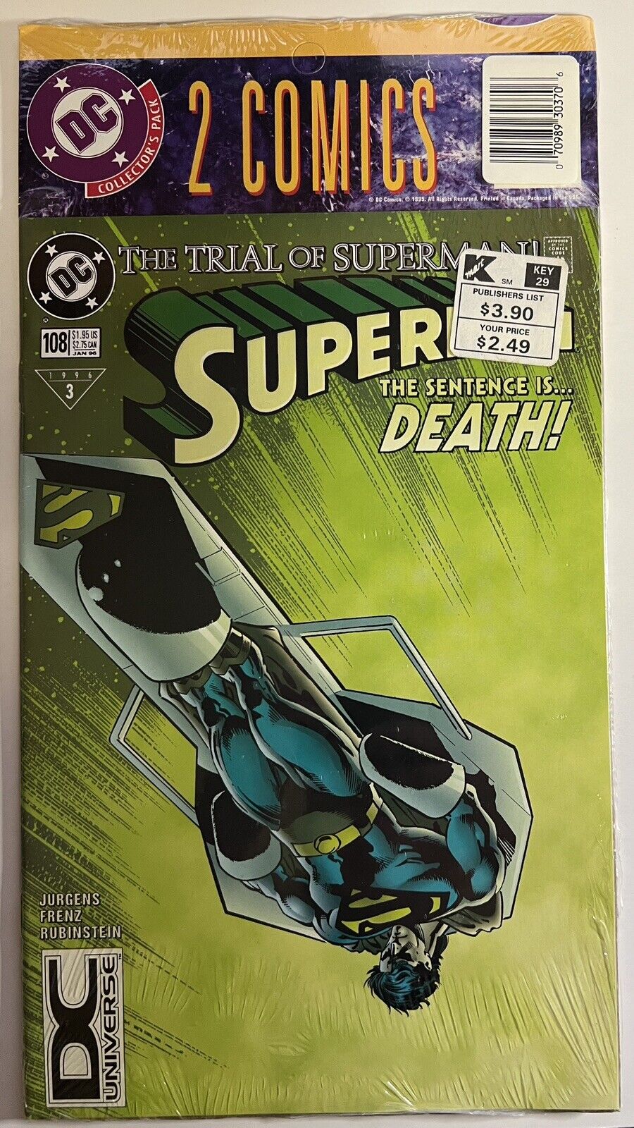 Superman 108 / Man of Steel #52 DC Collector's Pack DC Universe logo DCU Variant