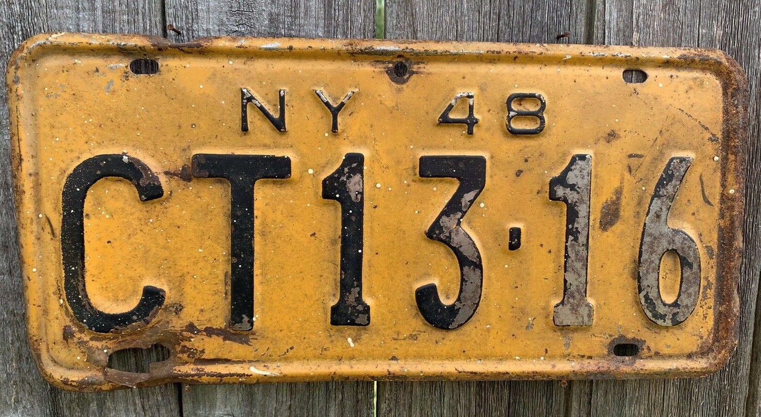 1948 New York License Plate #CT1316