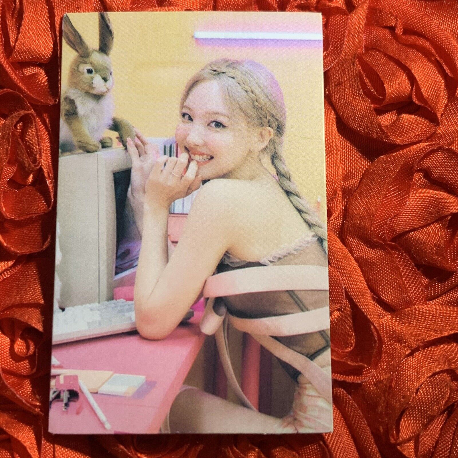NAYEON TWICE 1&2 Edition Celeb K-pop Girl Photo Card Bunny