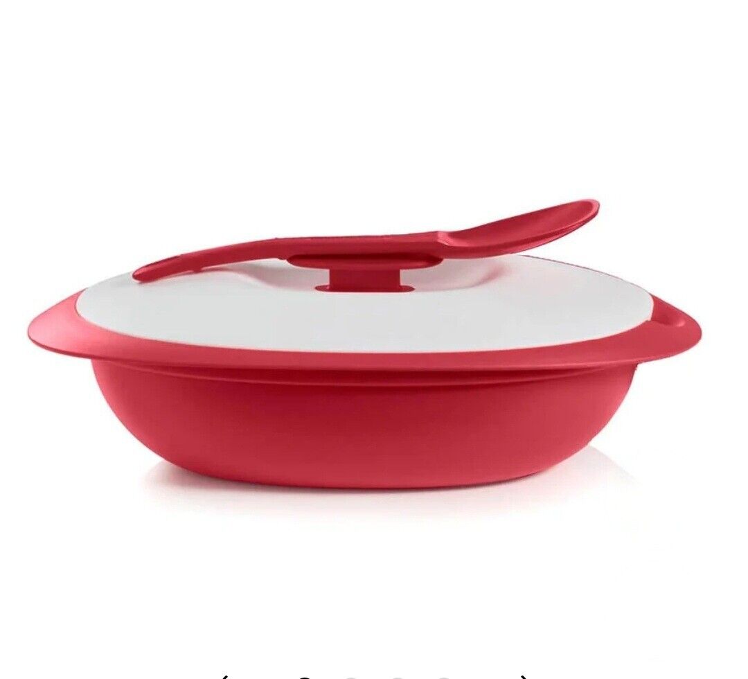 Tupperware Everyday Essentials Legacy Rice Server 7.5 cups 1.8L with Ladle Red