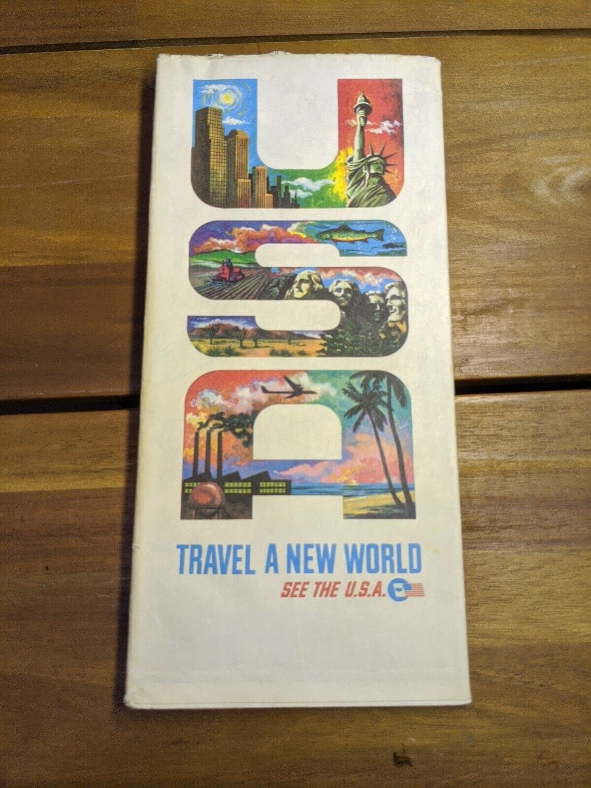 Vintage 1964 AAA USA Travel A New World See The USA Travel Map Brochure