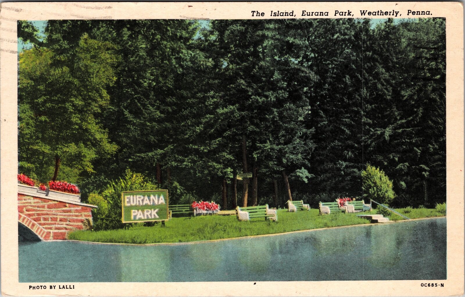 Weatherly PA-Pennsylvania, Eurana Park, The Island, c1981 Vintage Postcard
