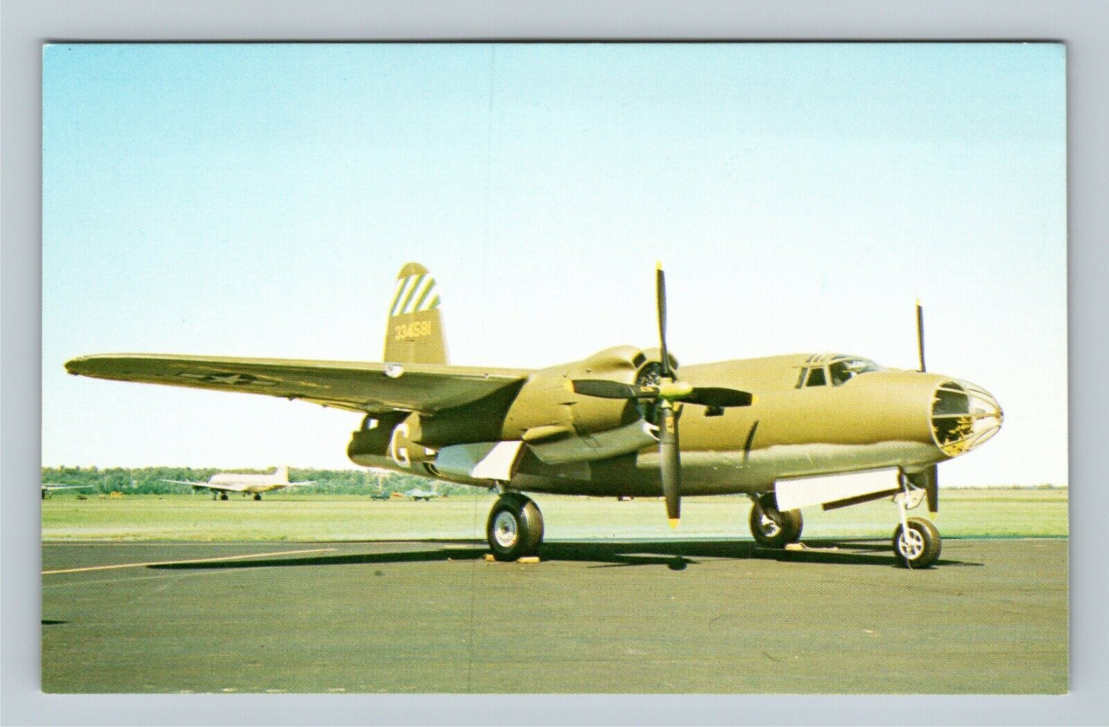 Wright Patterson Air Force Base OH, Martin B-26G, Ohio Vintage Postcard