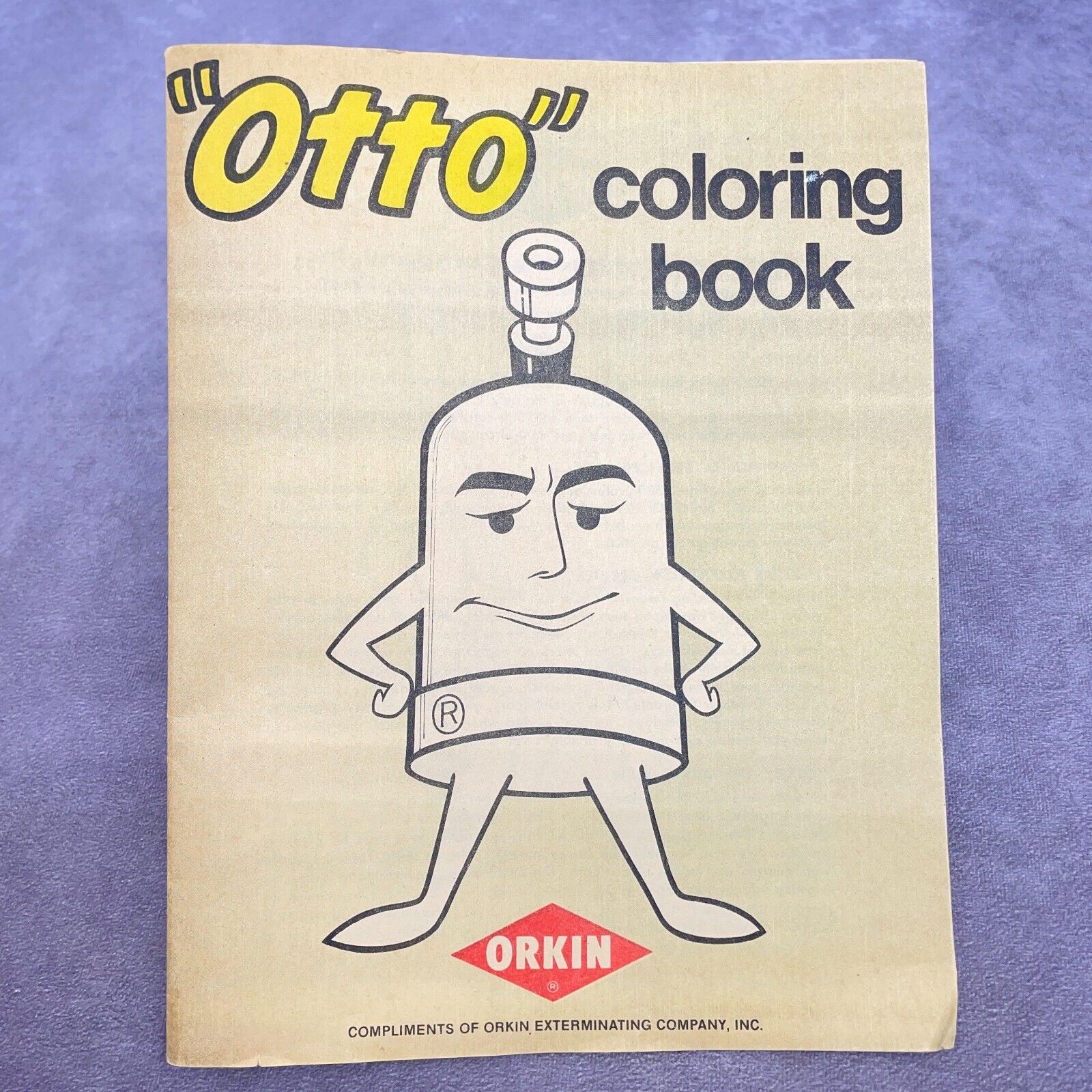 Vintage 1960\'s Otto The Orkin Man Advertising Coloring Book Print Ephemera
