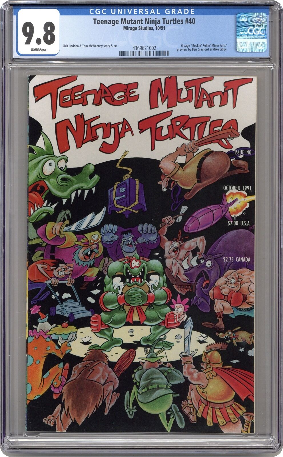 Teenage Mutant Ninja Turtles #40 CGC 9.8 1991 4369621002