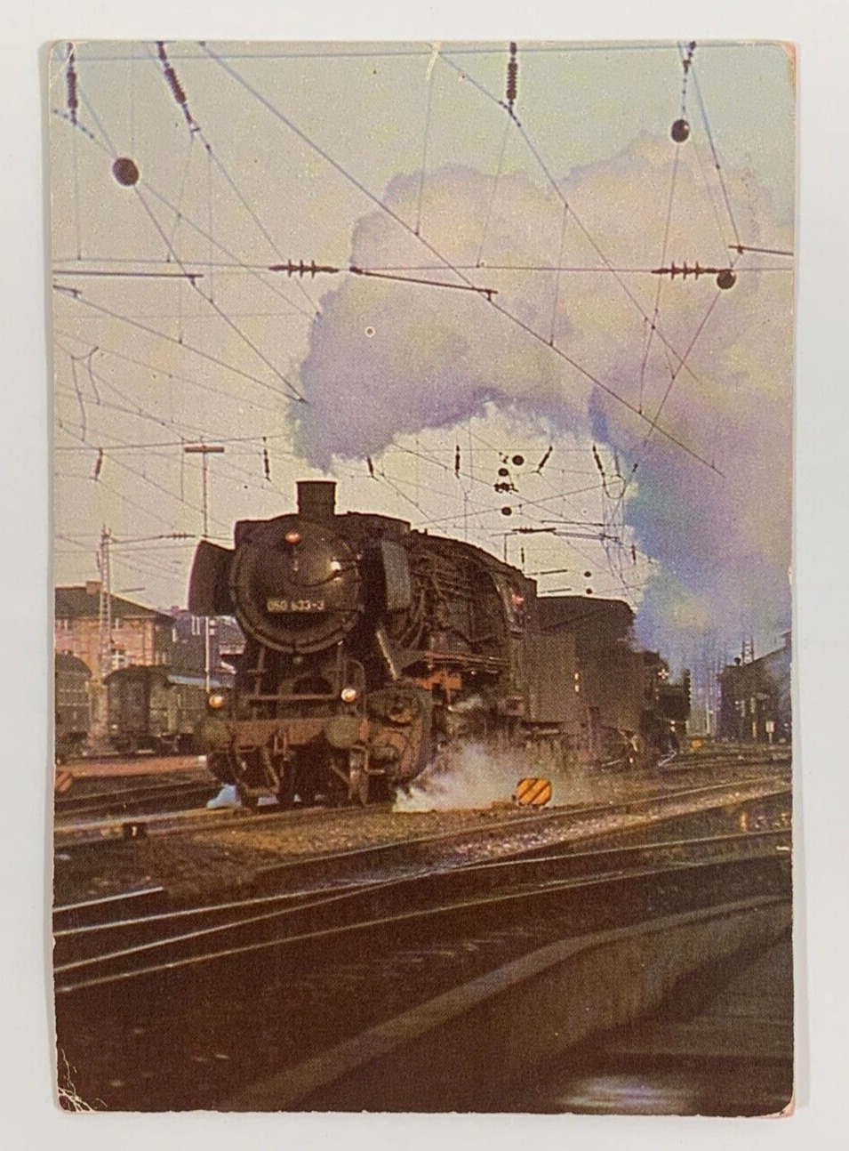 Steam Locomotive 050 833-3 in Laude Germany Postcard Unposted
