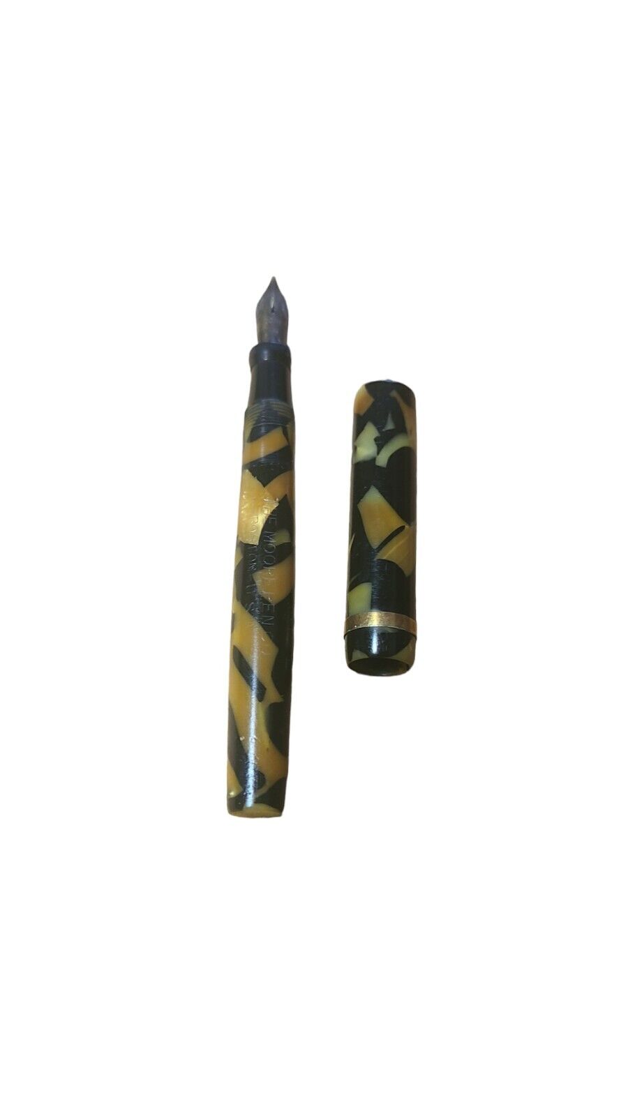 Vintage Moore Fountain Pen Marbled Celluloid
