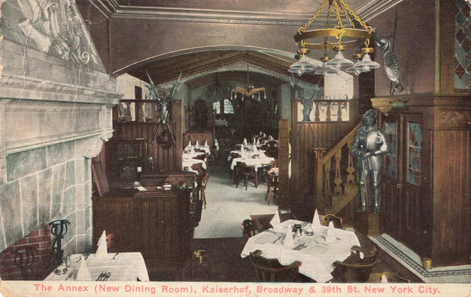 Interior Dining Room Kaiserhof Restaurant New York City New York NY 1912 PC