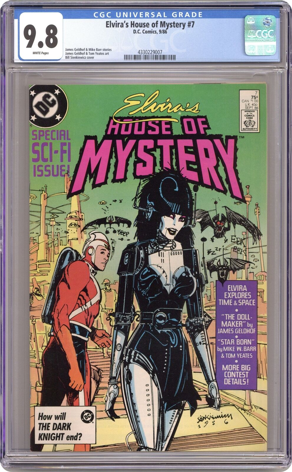 Elvira\'s House of Mystery #7 CGC 9.8 1986 4330229007