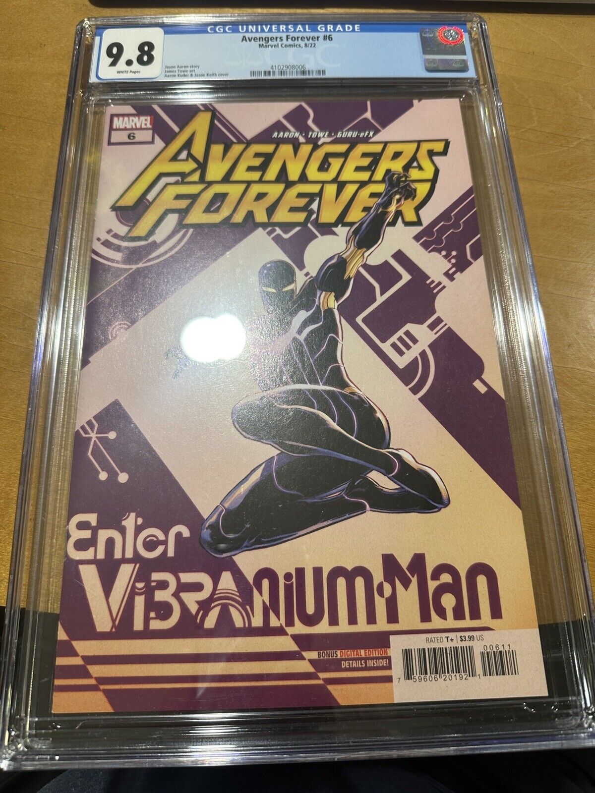 AVENGERS FOREVER 6 CGC 9.8 1st appearance Vibranium Man Black Panther Comic 2022