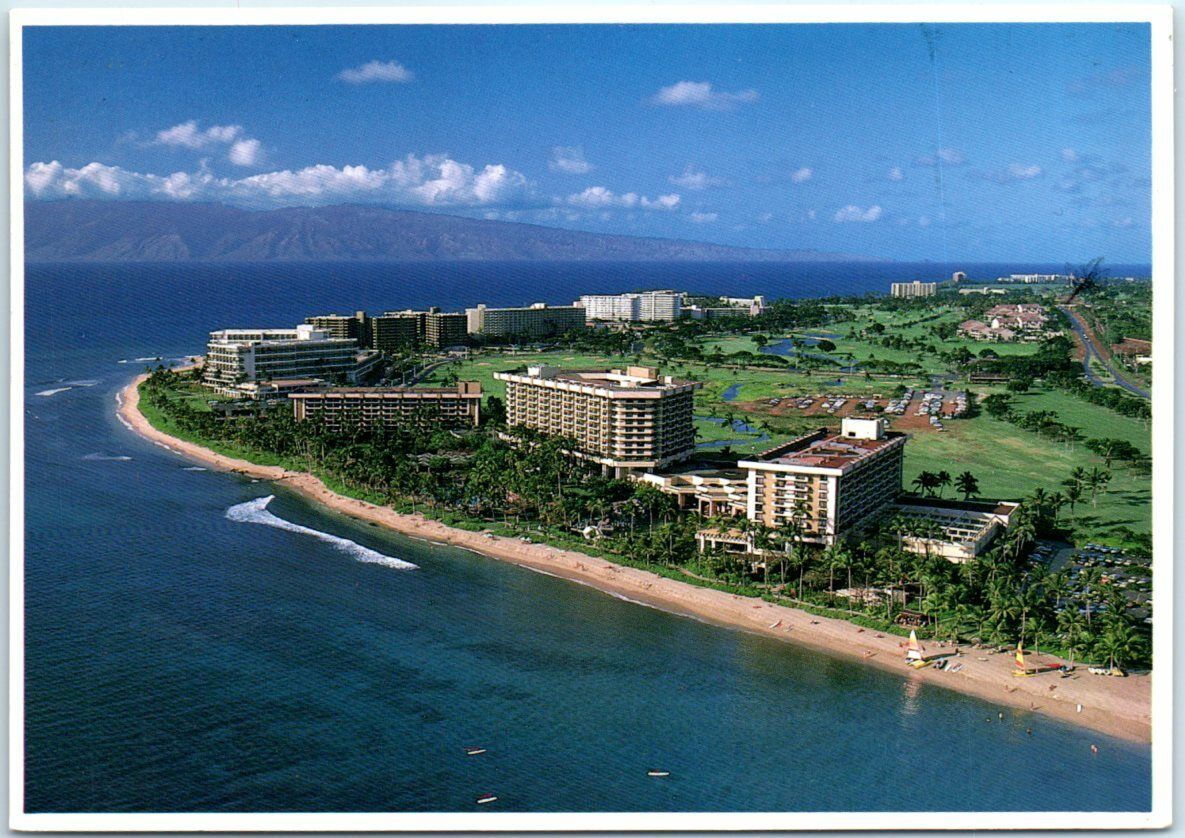 Postcard  - Aerial view of Kaanapali Resort - Maui, Hawaii