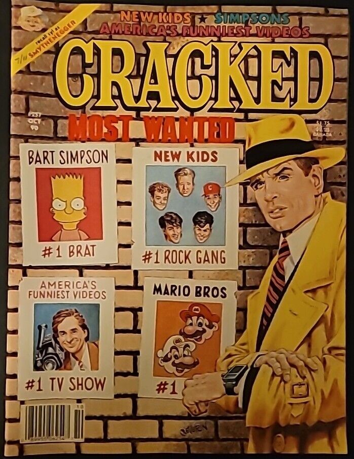 Cracked Comic Magazine #257 • Oct 1990 • Mario, Simpsons, New Kids