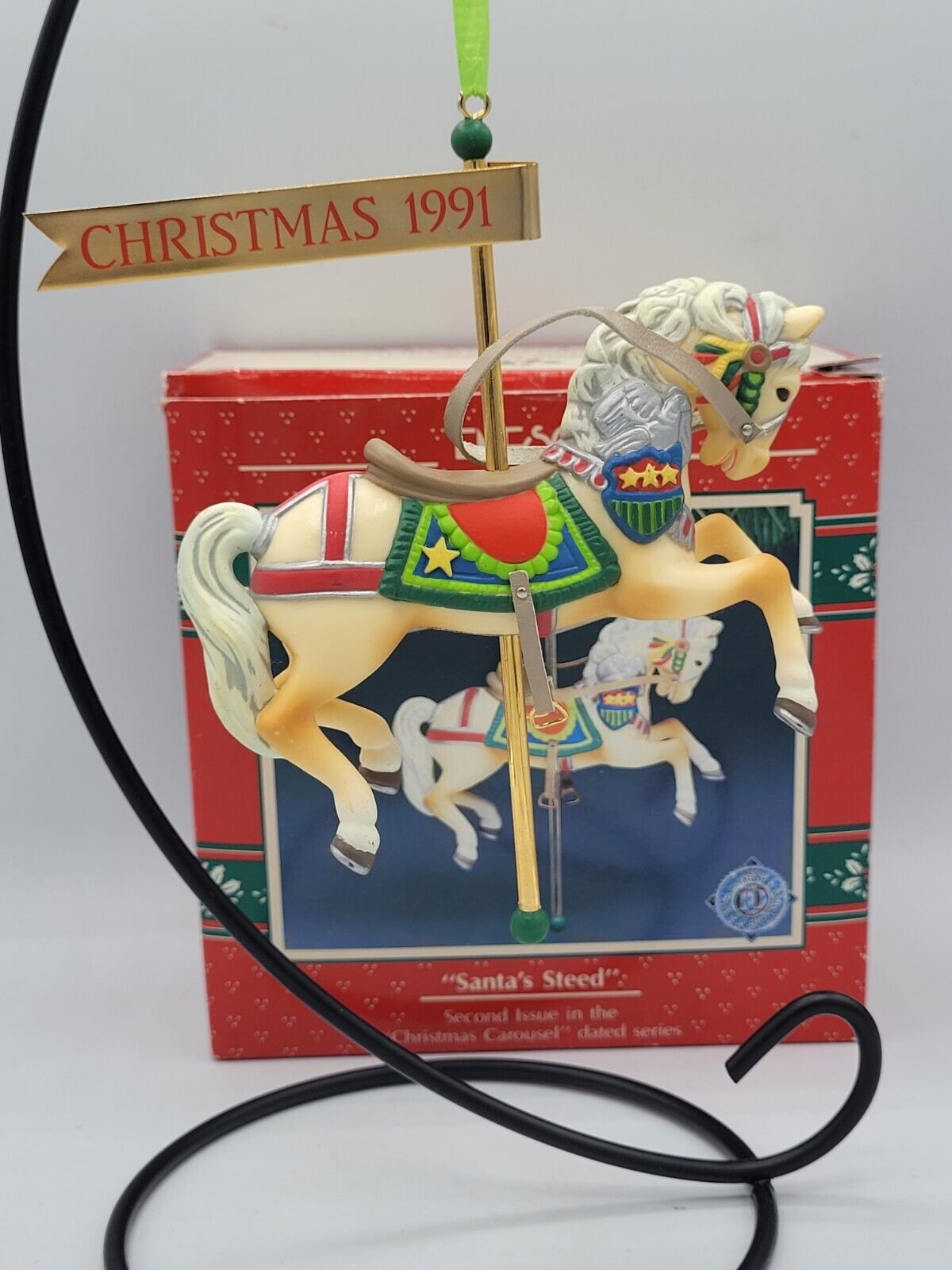 Enesco Treasury of Christmas Ornaments - Santa's Steed - 1991 - MIB