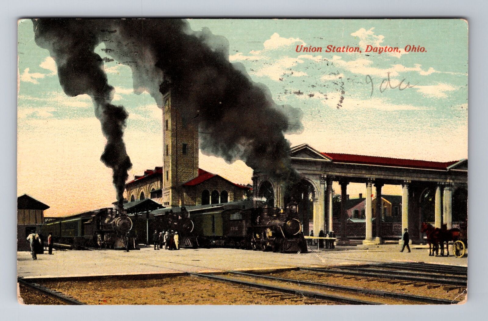 Dayton OH-Ohio, Union Station, Antique, Vintage c1911 Postcard