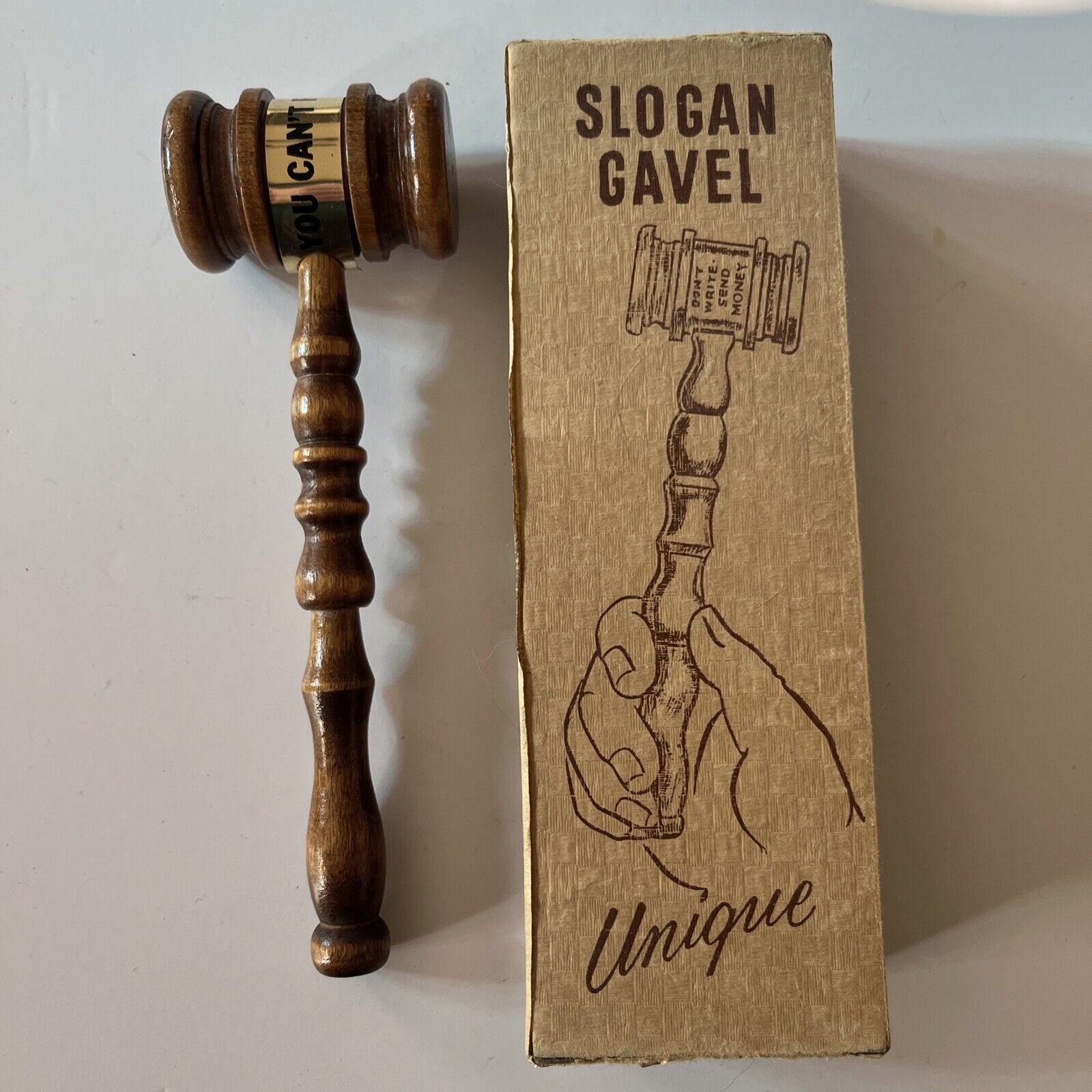 Vintage IOB Slogan Gavel “You Cant Fight City Hall