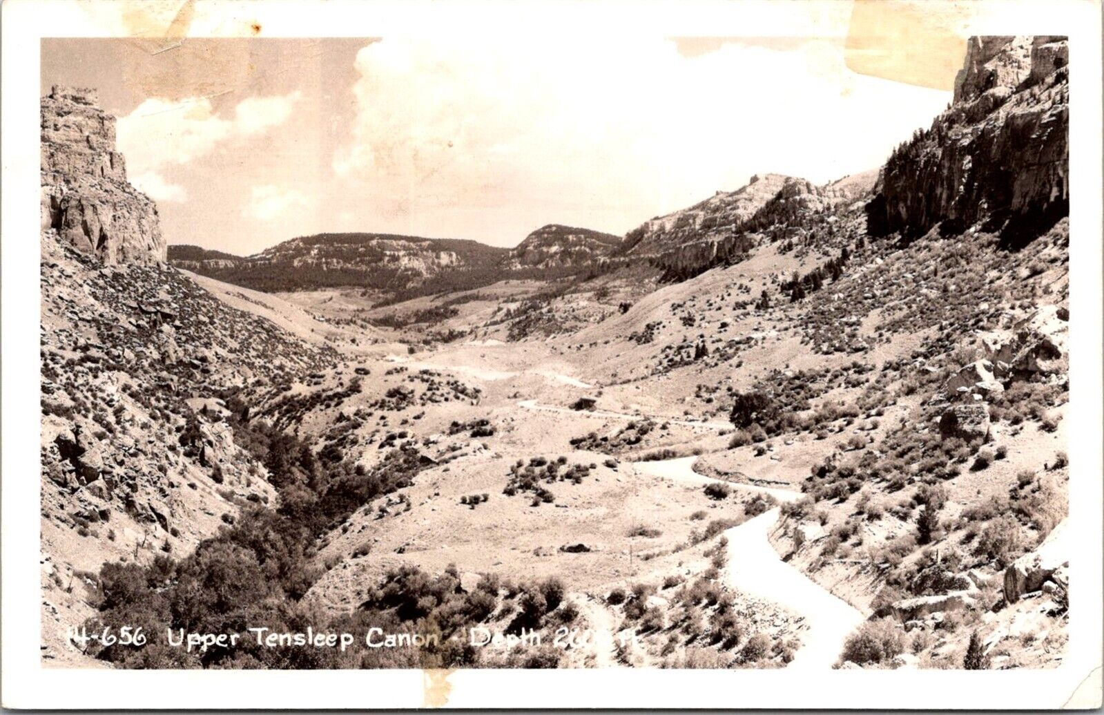 RPPC Upper Tensleep Canyon WY Vintage Postcard O63