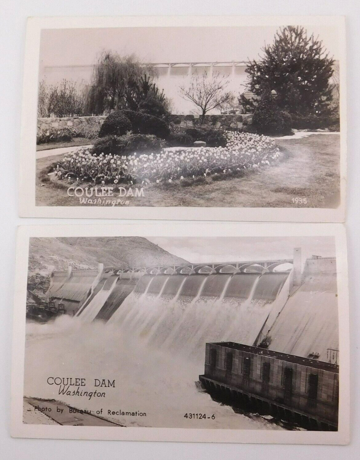 Coulee Dam Washington Vintage RPPC Lot of 2  Unposted
