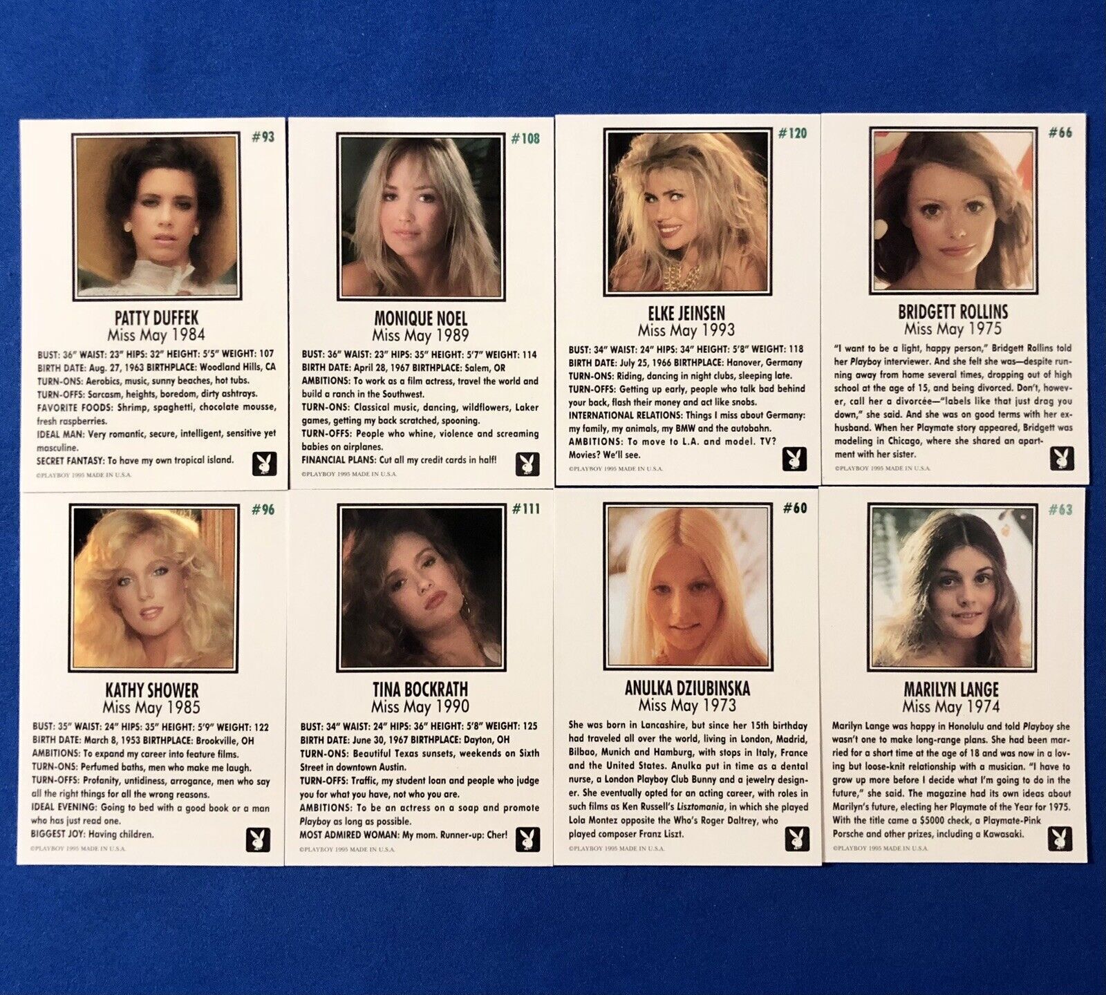 May Edition 1954-1993 / Playboy Trading Cards / YOU CHOOSE