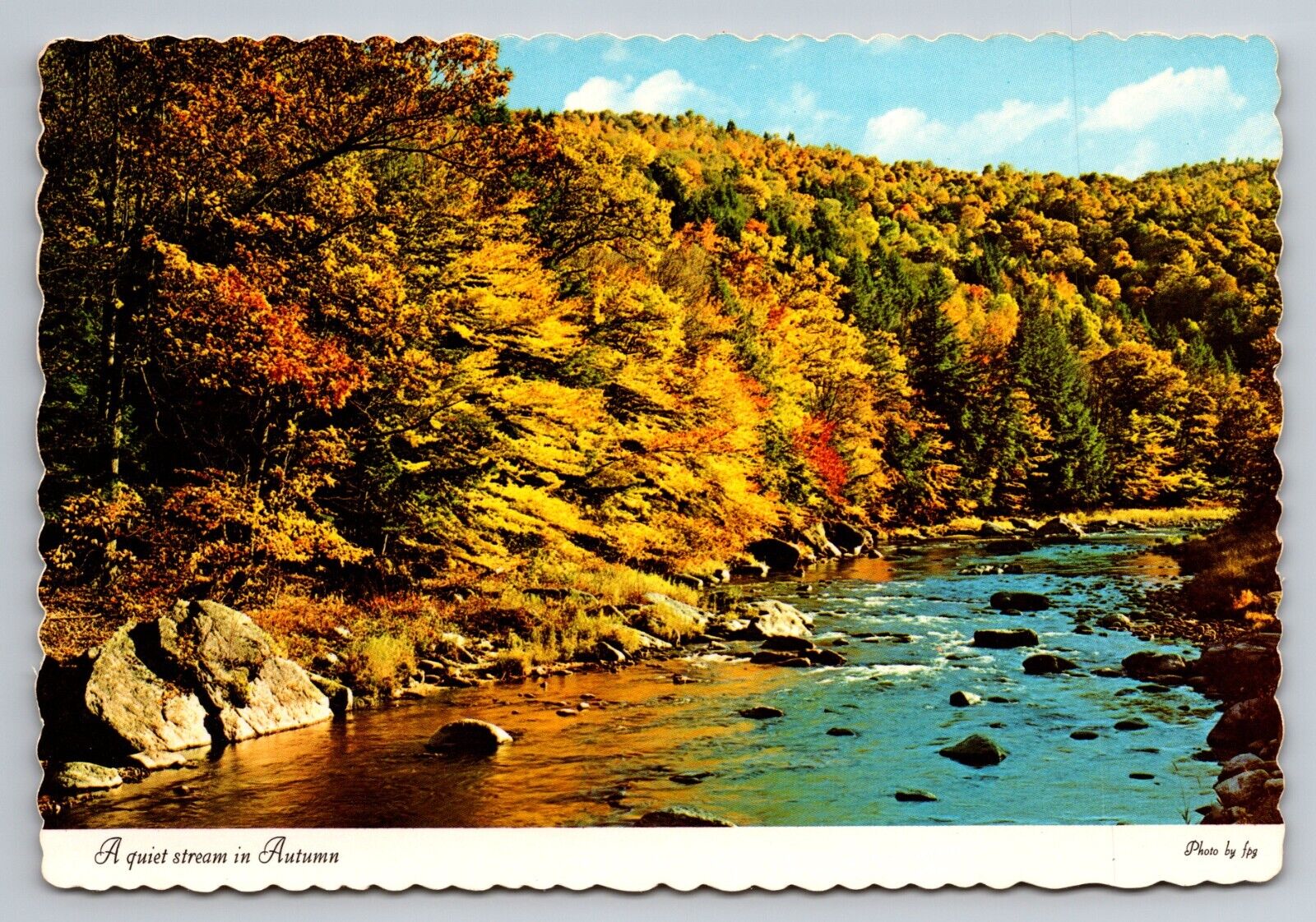 Greetings From The Pocono Mountains Pennsylvania Vintage Unposted Postcard