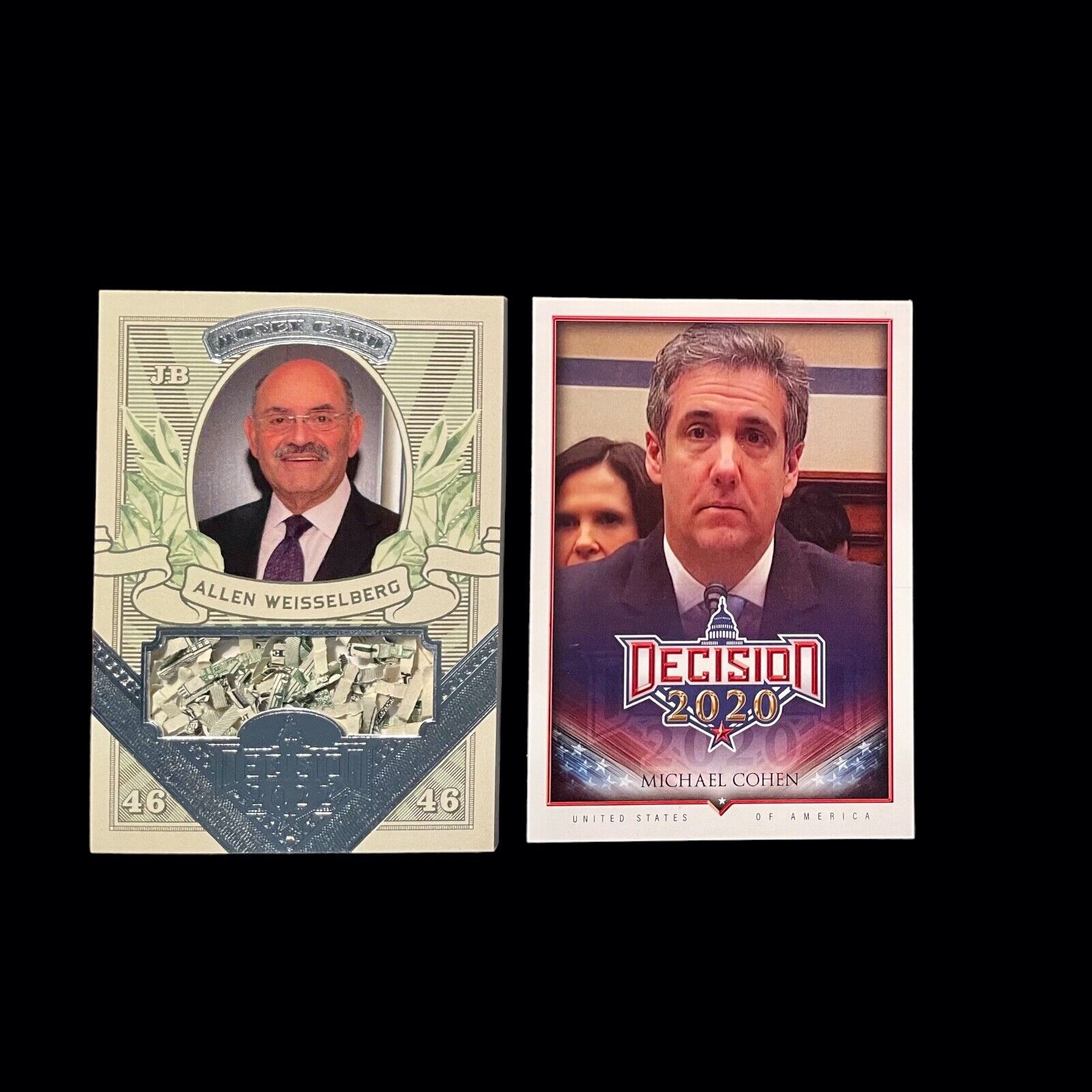 Decision 2022 Allen Weisselberg Money Card + Michael Cohen Card. Stormy Vs Trump