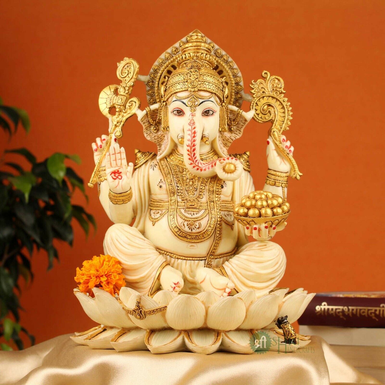 Hindu Small Lord Ganesha Idol Statue Indian Figurine Mandir Murti Sculpture 5 Kg
