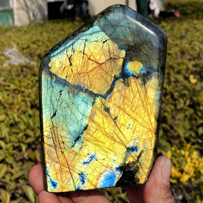 2.36LB  Natural Gorgeous Labradorite Quartz Crystal Stone Specimen Healing