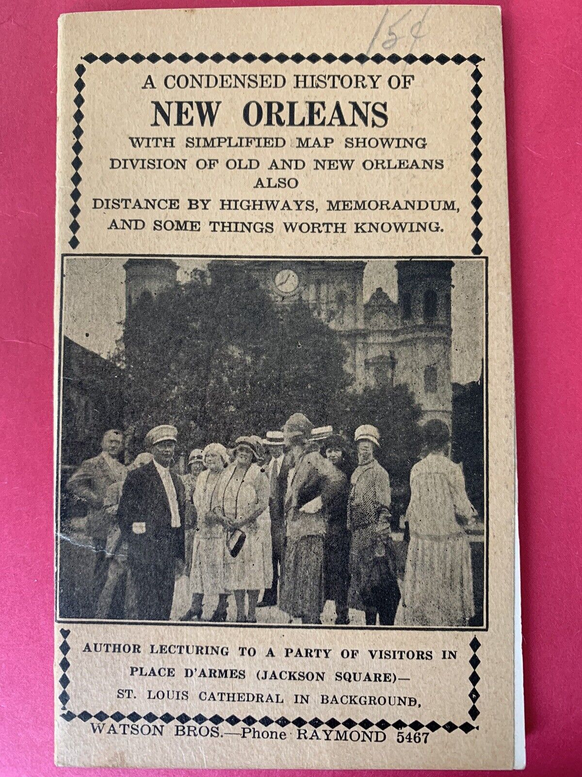 A Condensed History of New Orleans Sight Seeing Handout undated old looking old