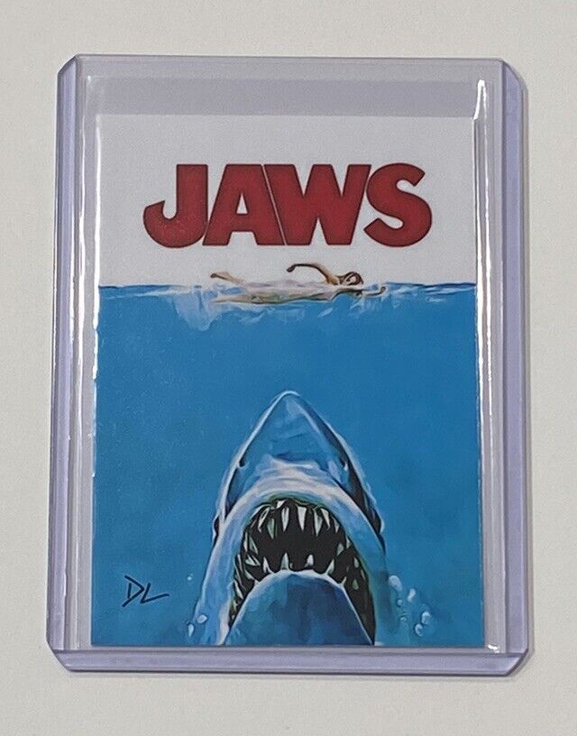 Jaws The Movie Limited Edition Artist Signed Movie Poster Trading Card 8/10
