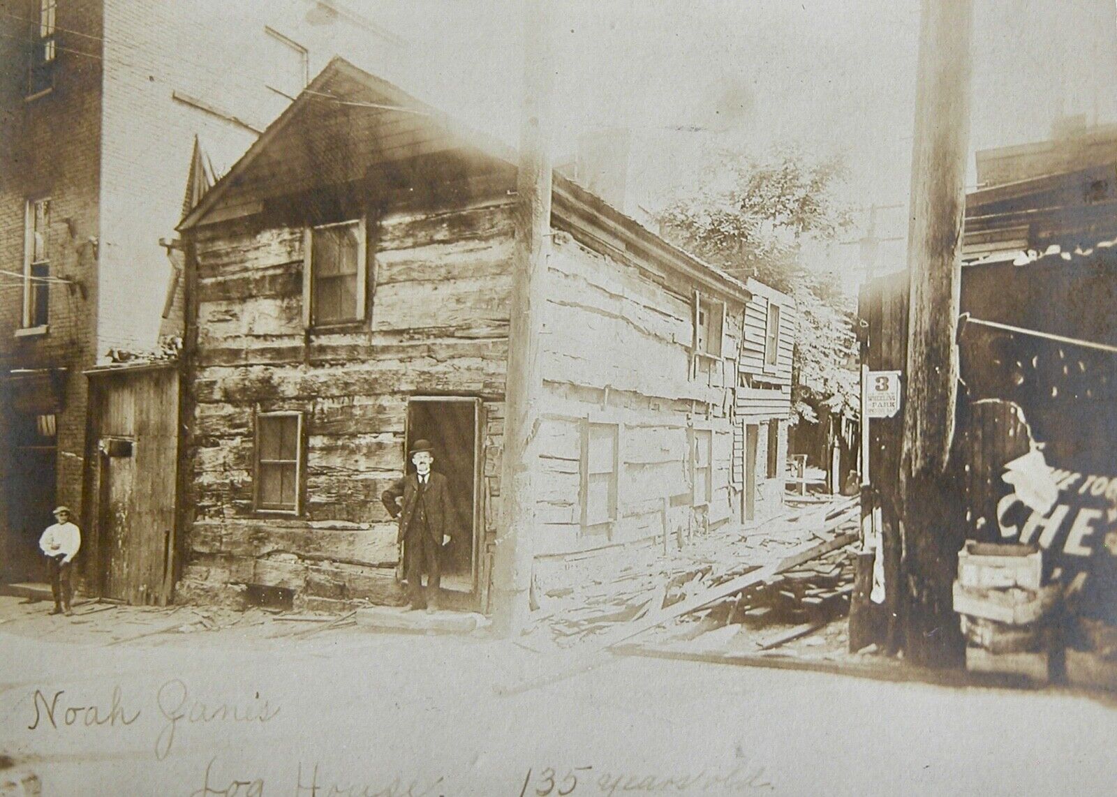 Early 1850s Antique RPPC Postcard Betty Zane Home Famous Cabin Wheeling WV