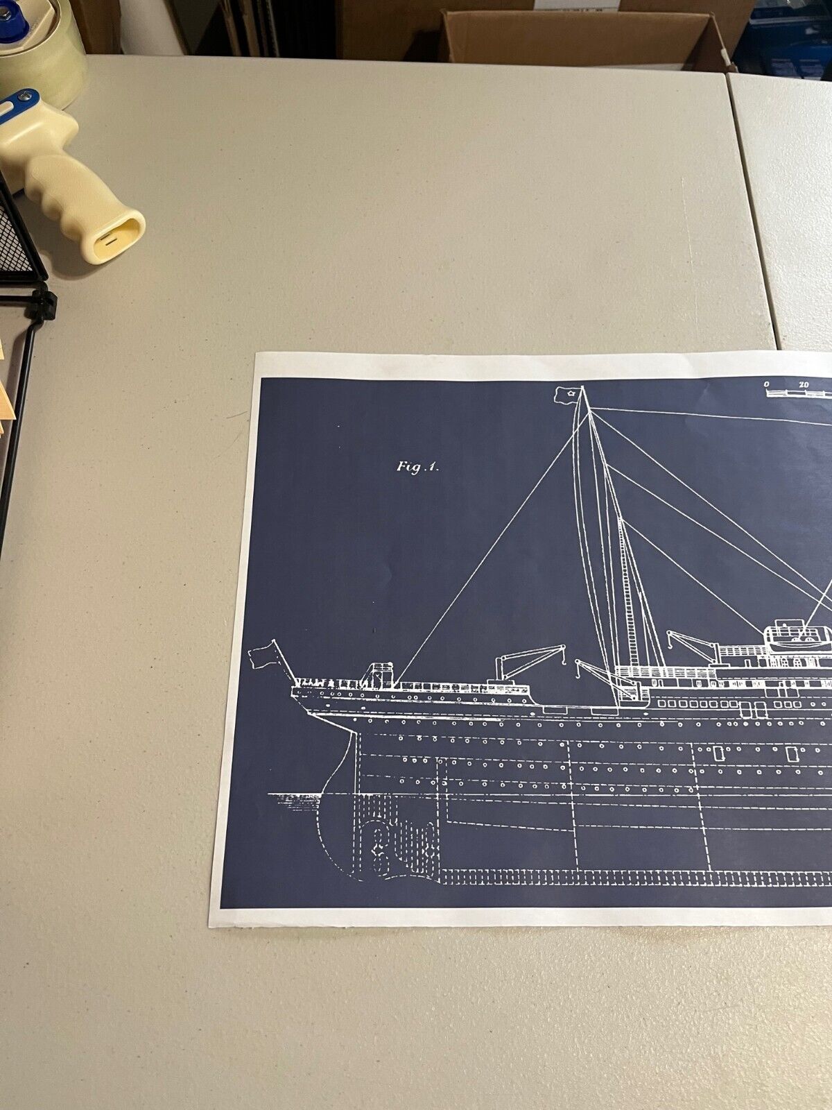 RMS TITANIC, REPRINT MOVIE PROP, BLUE PRINT 14